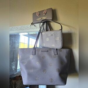 Kate Spade Lilac Glitter Polka Dot Bag (with Extras!!)